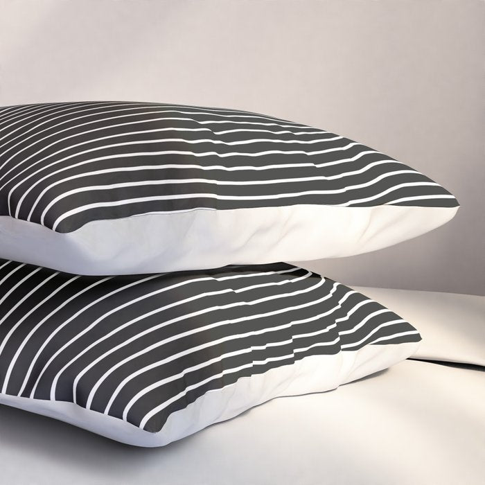 Minimal curves black Pillow Sham Gallery Image 3
