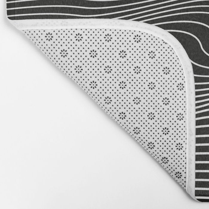 Minimal curves black Bath Mat Gallery Image 2