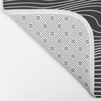 Minimal curves black Bath Mat Gallery Image 2