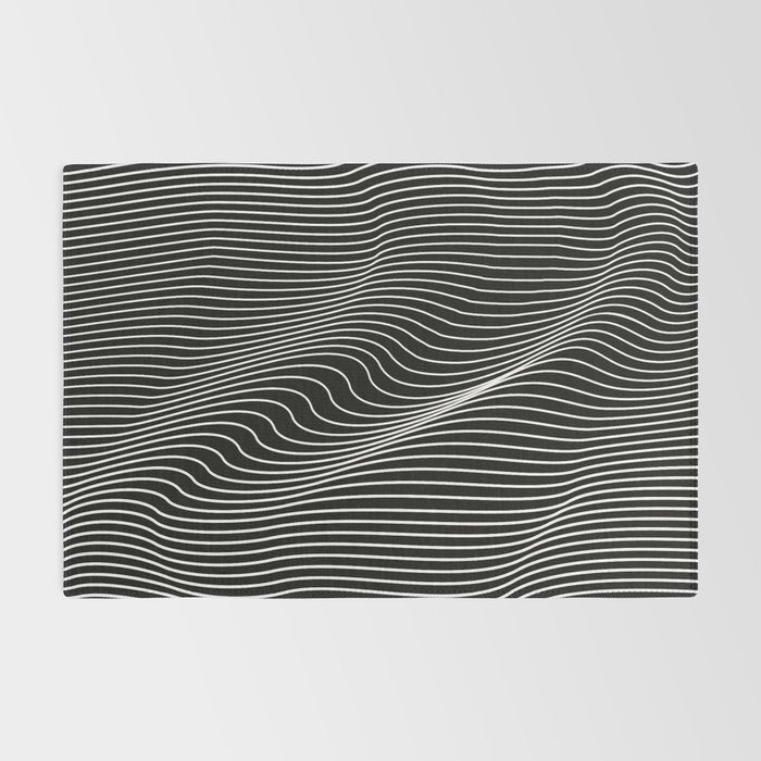Minimal curves black Rug Gallery Image 2