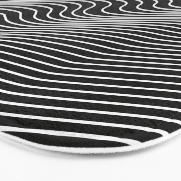 Minimal curves black Bath Mat Gallery Image 3