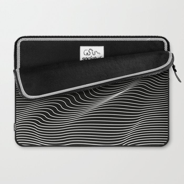 Minimal curves black Laptop Sleeve Gallery Image 2