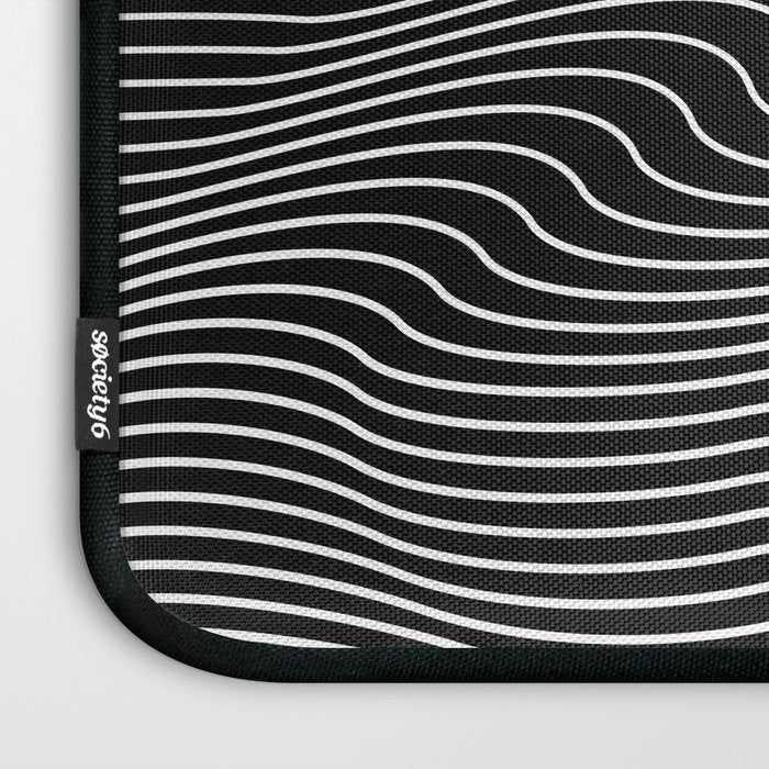 Minimal curves black Laptop Sleeve Gallery Image 3