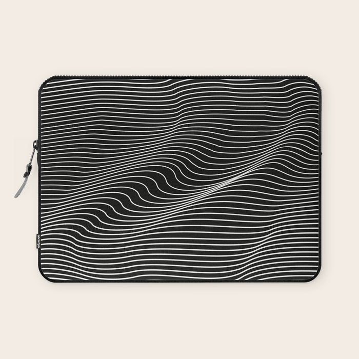 Minimal curves black Laptop Sleeve