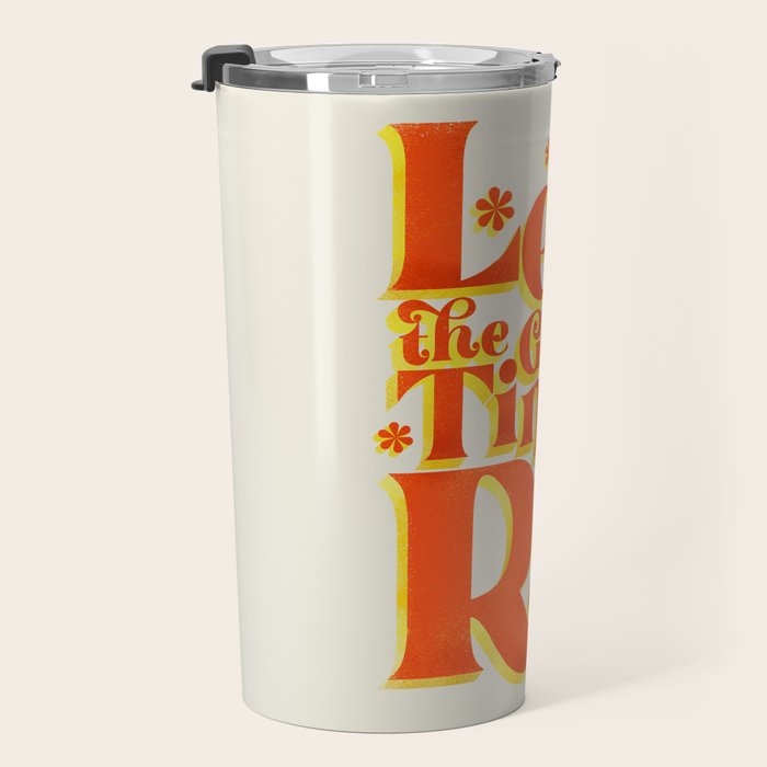 Let the good times roll - retro type Travel Mug Gallery Image 3