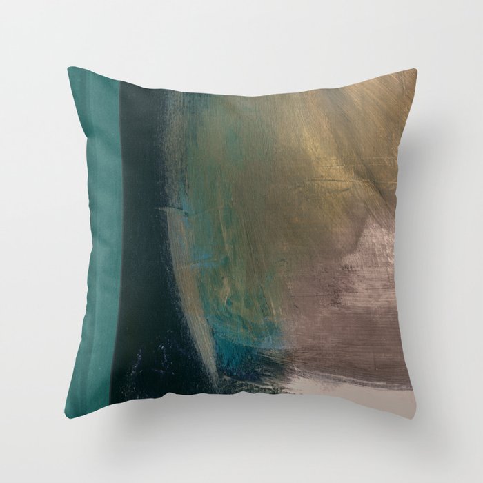 Jade Abstract Throw Pillow Gallery Image 1