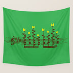 Music notes garden Wall Tapestry Gallery Image 4