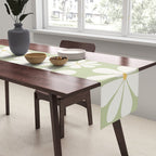 Retro Daisy Pattern - Pastel Green Table Runner Gallery Image 2