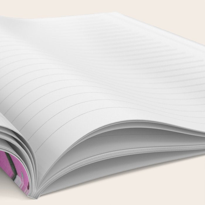 Elegant white pink floral painting pattern Notebook Gallery Image 2