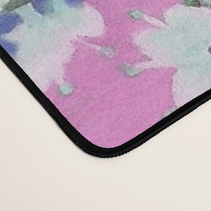 Elegant white pink floral painting pattern Desk Mat Gallery Image 4
