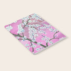 Elegant white pink floral painting pattern Notebook Gallery Image 2