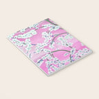 Elegant white pink floral painting pattern Notebook Gallery Image 3