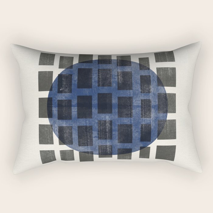 Minimalist Japandi Object Blue No.05 Rectangular Pillow Gallery Image 1