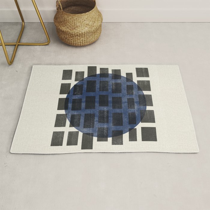 Minimalist Japandi Object Blue No.05 Rug Gallery Image 1
