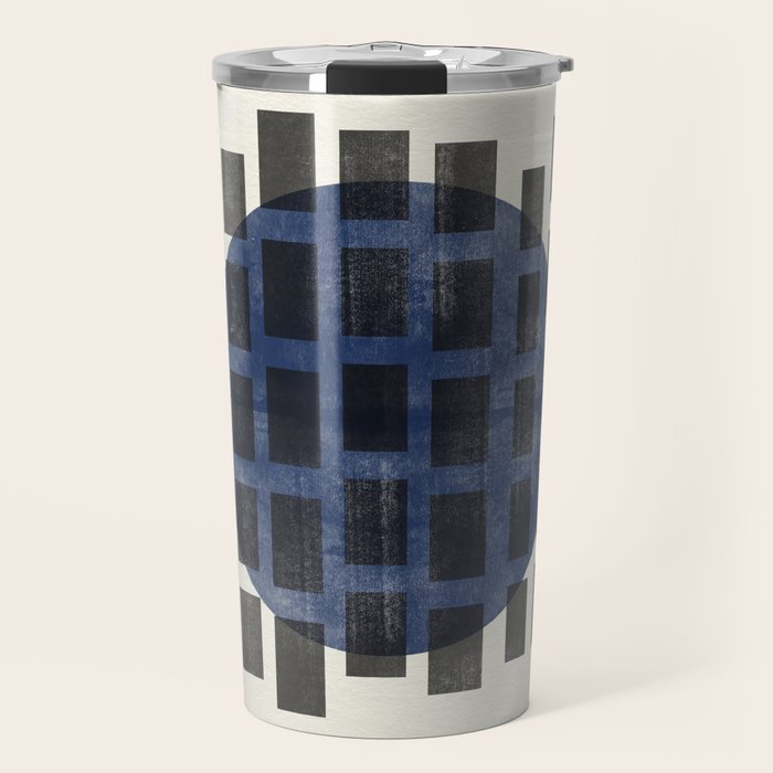 Minimalist Japandi Object Blue No.05 Travel Mug Gallery Image 1