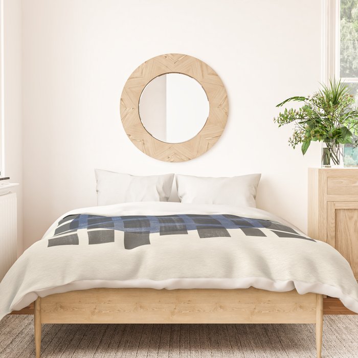 Minimalist Japandi Object Blue No.05 Duvet Cover Gallery Image 3