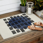 Minimalist Japandi Object Blue No.05 Outdoor Rug Gallery Image 2
