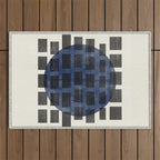 Minimalist Japandi Object Blue No.05 Outdoor Rug Gallery Image 1