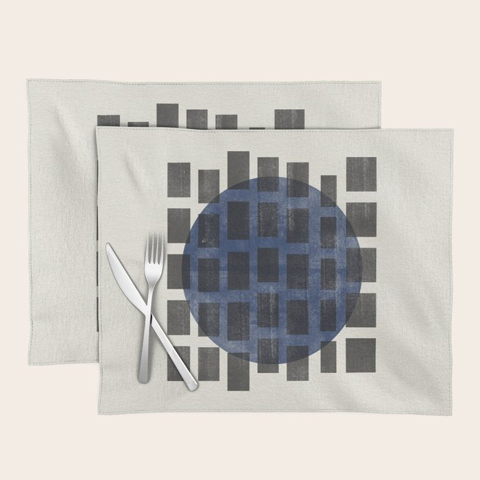 Minimalist Japandi Object Blue No.05 Placemat Gallery Image 1