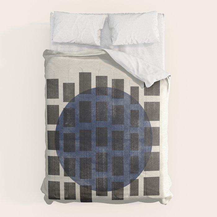Minimalist Japandi Object Blue No.05 Comforter Gallery Image 6