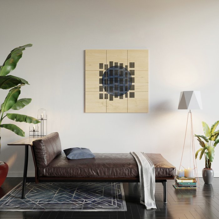 Minimalist Japandi Object Blue No.05 Wood Wall Art Gallery Image 2