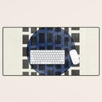 Minimalist Japandi Object Blue No.05 Desk Mat Gallery Image 1