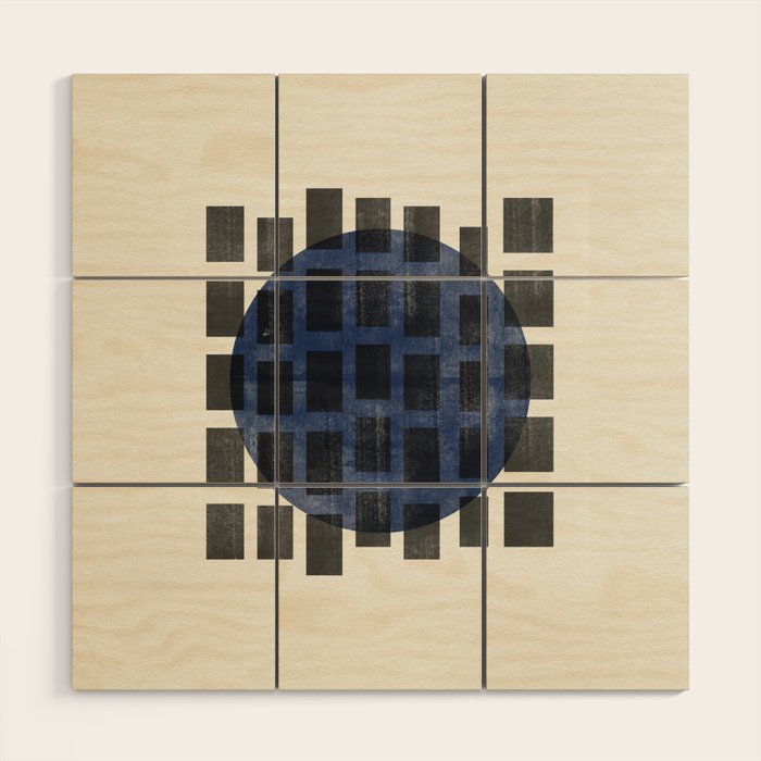 Minimalist Japandi Object Blue No.05 Wood Wall Art Gallery Image 1
