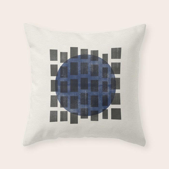 Minimalist Japandi Object Blue No.05 Throw Pillow Gallery Image 6