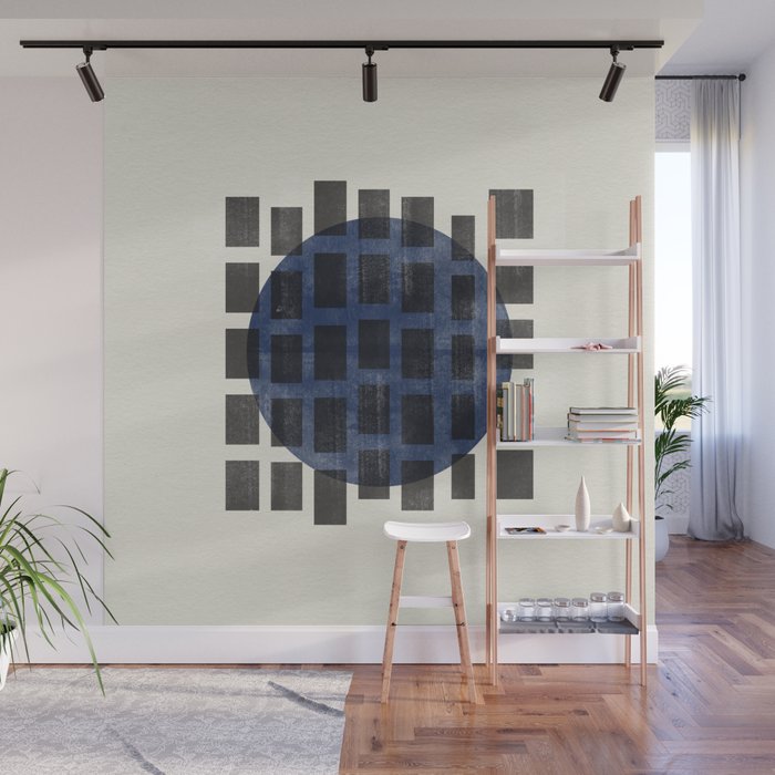 Minimalist Japandi Object Blue No.05 Wall Mural Gallery Image 1
