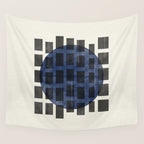 Minimalist Japandi Object Blue No.05 Wall Tapestry Gallery Image 4