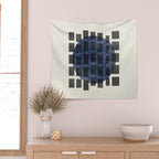 Minimalist Japandi Object Blue No.05 Wall Tapestry Gallery Image 2
