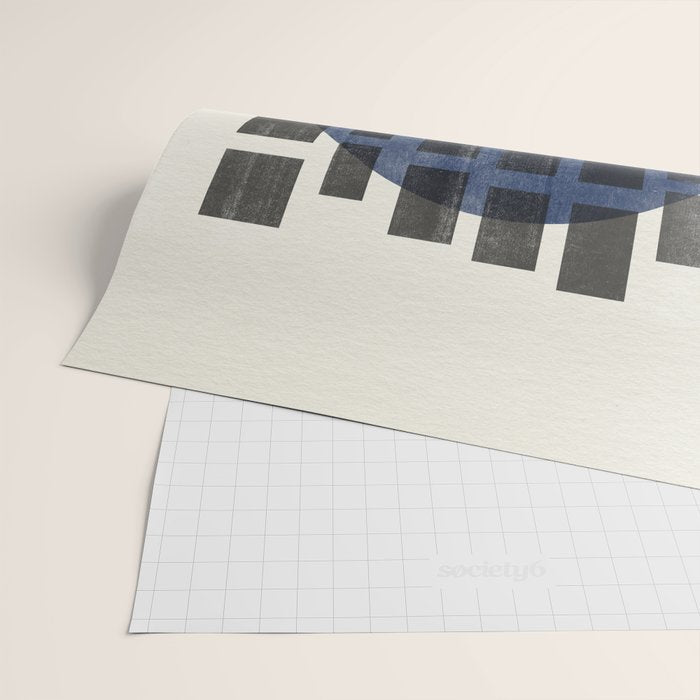 Minimalist Japandi Object Blue No.05 Wrapping Paper Gallery Image 2