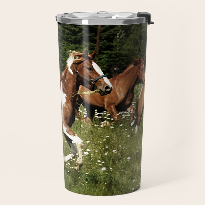 Spring Horse Run Travel Mug Gallery Image 2