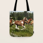 Spring Horse Run Tote Bag Gallery Image 1