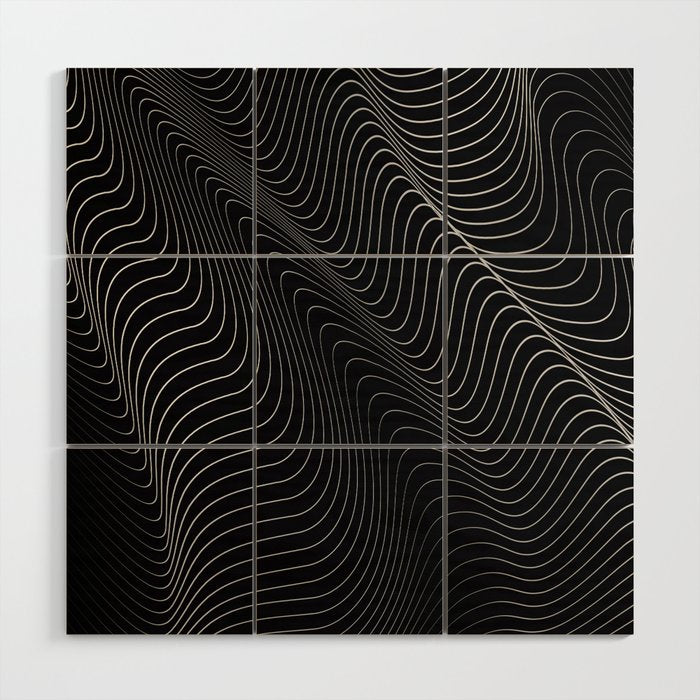 Minimal curves II Wood Wall Art Gallery Image 1