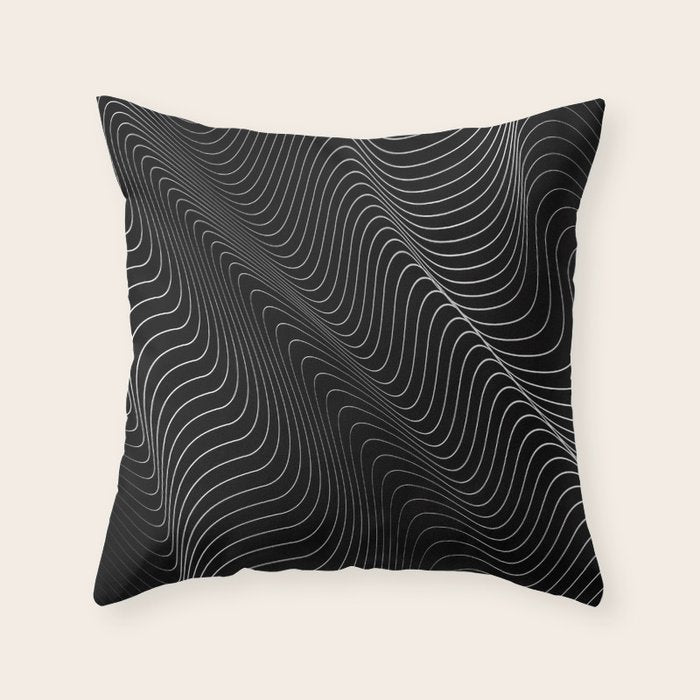 Minimal curves II Throw Pillow Gallery Image 6
