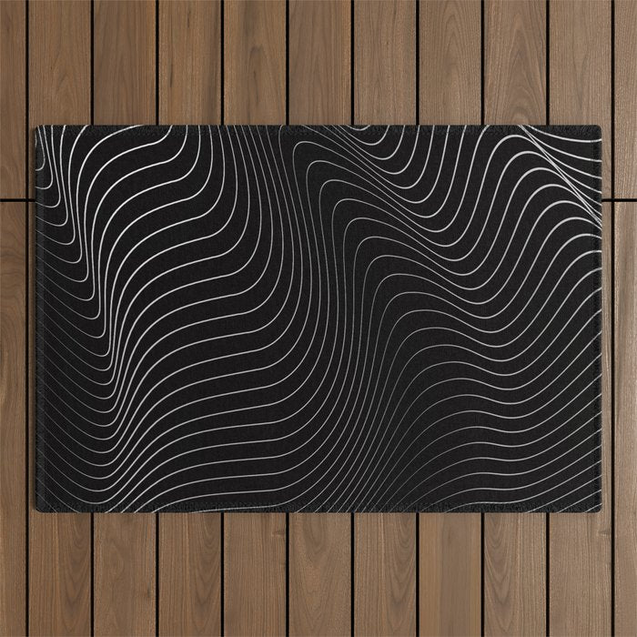Minimal curves II Outdoor Rug Gallery Image 1
