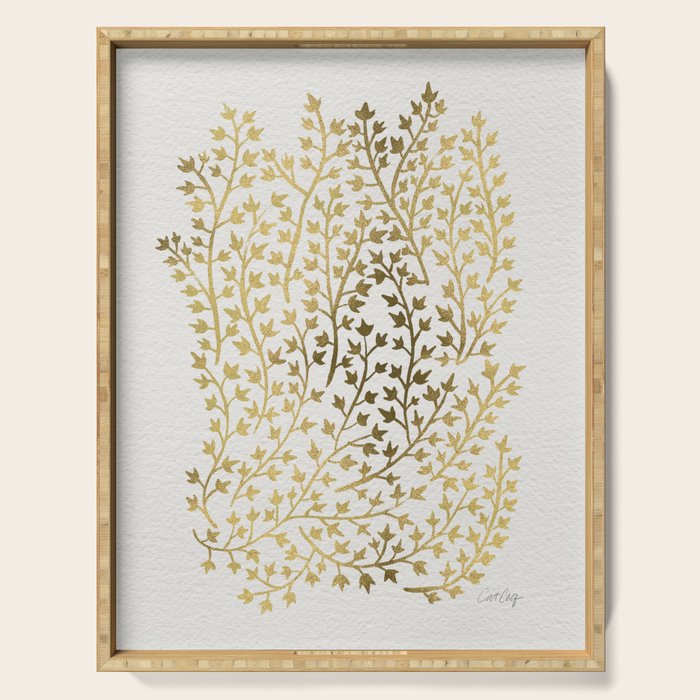Gold Ivy Serving Tray Gallery Image 1