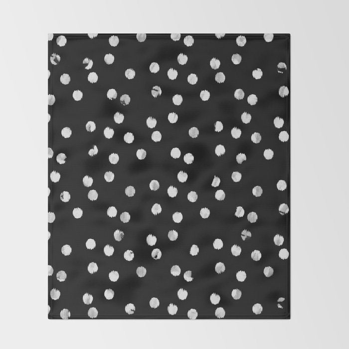 White Dots Throw Blanket Gallery Image 2