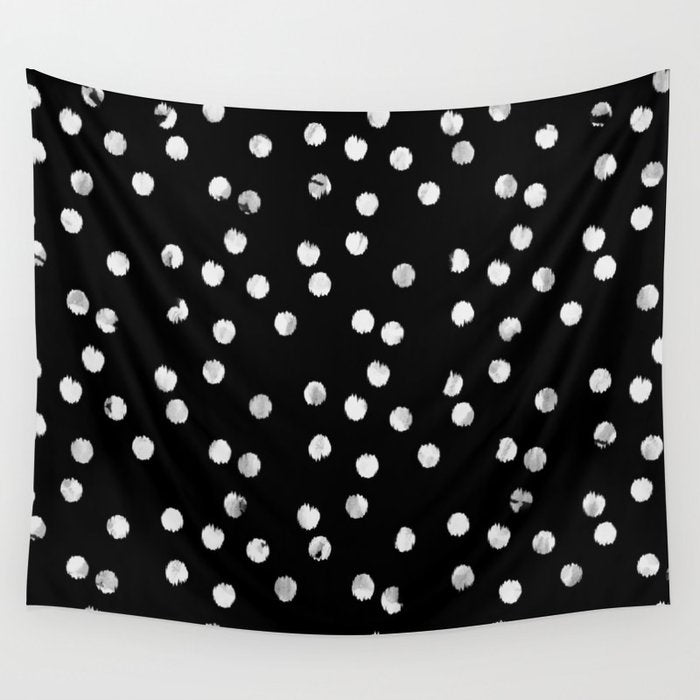 White Dots Wall Tapestry Gallery Image 4