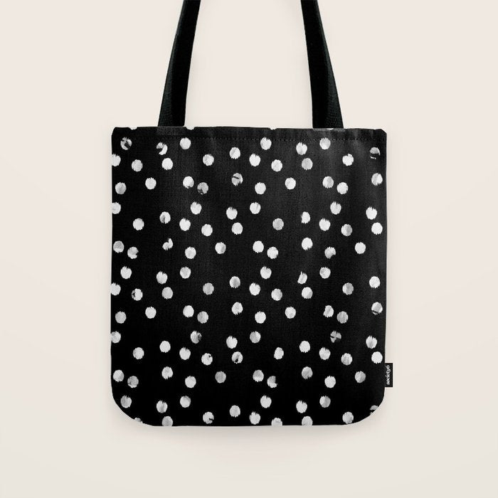 White Dots Tote Bag Gallery Image 1