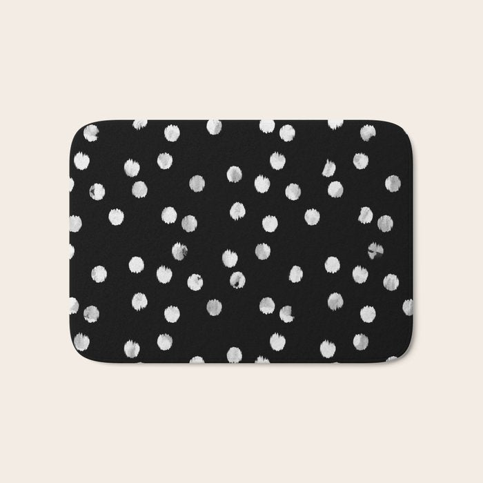 White Dots Bath Mat Gallery Image 1