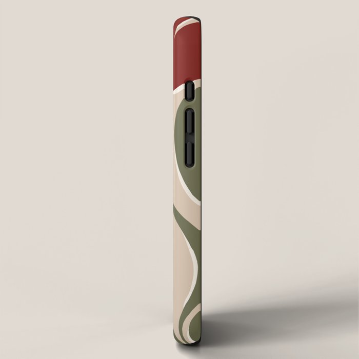 abstract flower retro flow art print  iPhone Case Gallery Image 2