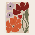 abstract flower retro flow art print  Poster Gallery Image 4