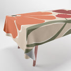 abstract flower retro flow art print  Tablecloth Gallery Image 1