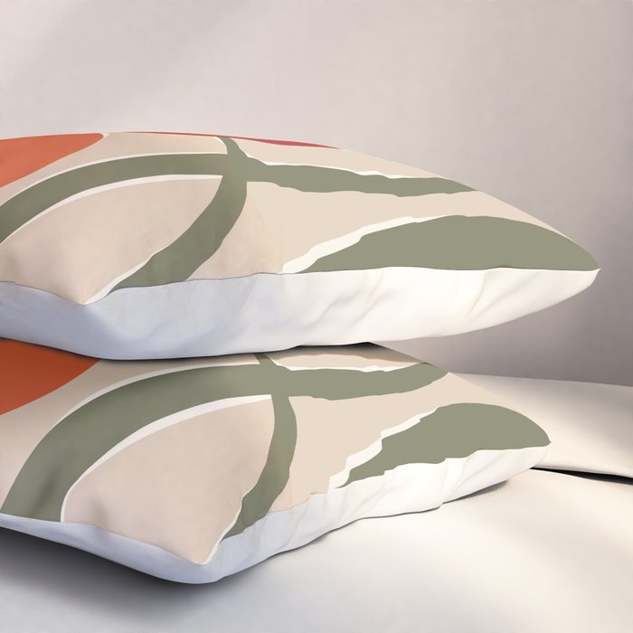 abstract flower retro flow art print  Pillow Sham Gallery Image 3