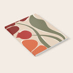 abstract flower retro flow art print  Notebook Gallery Image 2