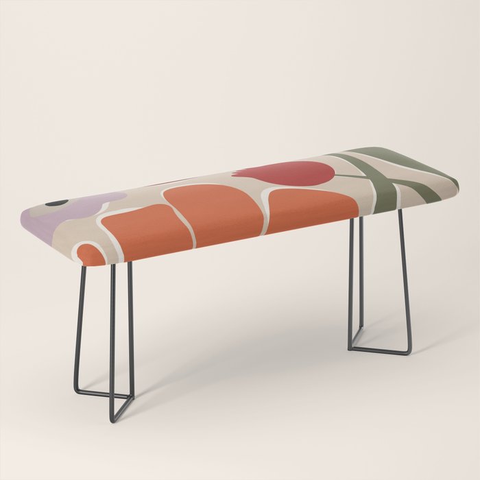 abstract flower retro flow art print  Bench Gallery Image 1