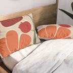 abstract flower retro flow art print  Pillow Sham Gallery Image 2