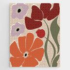 abstract flower retro flow art print  Jigsaw Puzzle Gallery Image 1